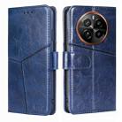 For Realme GT5 Pro 5G Geometric Stitching Leather Phone Case(Blue) - 1