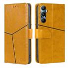 For Realme C65 4G Geometric Stitching Leather Phone Case(Yellow) - 1