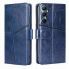 For Realme C65 4G Geometric Stitching Leather Phone Case(Blue) - 1