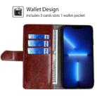 For Realme C65 4G Geometric Stitching Leather Phone Case(Dark Brown) - 2