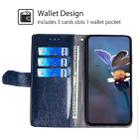 For Realme GT Neo6 SE Geometric Stitching Leather Phone Case(Blue) - 2