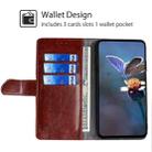 For Realme GT Neo6 SE Geometric Stitching Leather Phone Case(Dark Brown) - 2