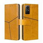 For Xiaomi Redmi Note 12S 4G Geometric Stitching Leather Phone Case(Yellow) - 1