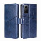 For Xiaomi Redmi Note 12S 4G Geometric Stitching Leather Phone Case(Blue) - 1