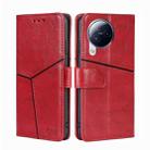 For Xiaomi Civi 3 5G Geometric Stitching Leather Phone Case(Red) - 1