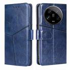 For Xiaomi 14 Ultra 5G Geometric Stitching Leather Phone Case(Blue) - 1