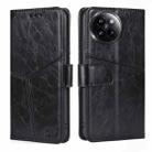 For Xiaomi Civi 4 Pro Geometric Stitching Leather Phone Case(Black) - 1