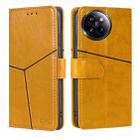 For Xiaomi Civi 4 Pro Geometric Stitching Leather Phone Case(Yellow) - 1