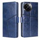 For Xiaomi Civi 4 Pro Geometric Stitching Leather Phone Case(Blue) - 1