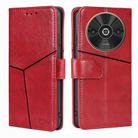 For Xiaomi Redmi A3 4G Geometric Stitching Leather Phone Case(Red) - 1