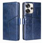 For Xiaomi Redmi Turbo 3 5G Geometric Stitching Leather Phone Case(Blue) - 1