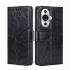 For Huawei nova 11 4G Geometric Stitching Leather Phone Case(Black) - 1