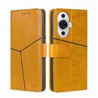 For Huawei nova 11 4G Geometric Stitching Leather Phone Case(Yellow) - 1