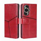 For Huawei nova 11 Pro 4G / 11 Ultra 4G Geometric Stitching Leather Phone Case(Red) - 1