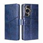 For Huawei nova 11 Pro 4G / 11 Ultra 4G Geometric Stitching Leather Phone Case(Blue) - 1