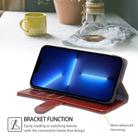 For Huawei Pura 70 5G Geometric Stitching Leather Phone Case(Dark Brown) - 3