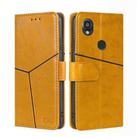 For Kyocera Digno SX3-KYG02 Geometric Stitching Leather Phone Case(Yellow) - 1