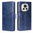 For Honor Magic6 Geometric Stitching Leather Phone Case(Blue) - 1