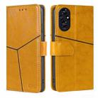 For Honor 200 5G Geometric Stitching Leather Phone Case(Yellow) - 1