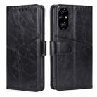 For Honor 200 Pro 5G Geometric Stitching Leather Phone Case(Black) - 1