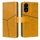 For Honor 200 Pro 5G Geometric Stitching Leather Phone Case(Yellow) - 1