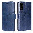 For Honor 200 Pro 5G Geometric Stitching Leather Phone Case(Blue) - 1
