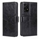 For Honor 200 Lite 5G Global Geometric Stitching Leather Phone Case(Black) - 1
