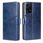 For Honor 200 Lite 5G Global Geometric Stitching Leather Phone Case(Blue) - 1