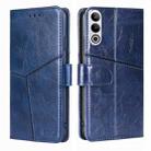 For OnePlus Ace 3V 5G Geometric Stitching Leather Phone Case(Blue) - 1
