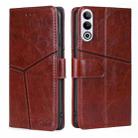 For OnePlus Ace 3V 5G Geometric Stitching Leather Phone Case(Dark Brown) - 1