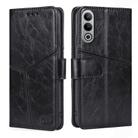 For OnePlus Nord CE4 Geometric Stitching Leather Phone Case(Black) - 1
