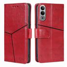 For OnePlus Nord CE4 Geometric Stitching Leather Phone Case(Red) - 1