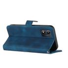 For Motorola Moto E13 Line Pattern Skin Feel Leather Phone Case(Royal Blue) - 3