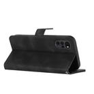 For Motorola Moto G22 Line Pattern Skin Feel Leather Phone Case(Black) - 3