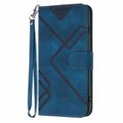 For Motorola Moto G Power 5G 2024 Line Pattern Skin Feel Leather Phone Case(Royal Blue) - 2