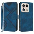 For Motorola Moto X50 Ultra Line Pattern Skin Feel Leather Phone Case(Royal Blue) - 1