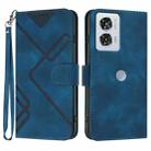 For Motorola Edge 50 Fusion Line Pattern Skin Feel Leather Phone Case(Royal Blue) - 1