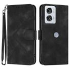 For Motorola Edge 50 Fusion Line Pattern Skin Feel Leather Phone Case(Black) - 1