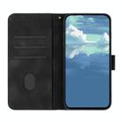 For Motorola Moto G35 Line Pattern Skin Feel Leather Phone Case(Black) - 3