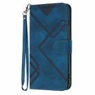 For Motorola Moto G Play 2025 / G Power 2025 Line Pattern Skin Feel Leather Phone Case(Royal Blue) - 2