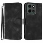 For Motorola Moto G Stylus 5G 2025 Line Pattern Skin Feel Leather Phone Case(Black) - 1