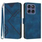 For Motorola Edge 60 Fusion / Edge 5G 2025 Line Pattern Skin Feel Leather Phone Case(Royal Blue) - 1