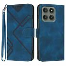 For Motorola Edge 60 Pro Line Pattern Skin Feel Leather Phone Case(Royal Blue) - 1