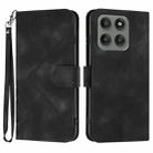 For Motorola Edge 60 Pro Line Pattern Skin Feel Leather Phone Case(Black) - 1