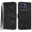 For Motorola Moto G86 Power Line Pattern Skin Feel Leather Phone Case(Black) - 1