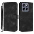 For Motorola Edge 50 Neo Line Pattern Skin Feel Leather Phone Case(Black) - 1