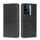 For vivo iQOO Z7x Cow Texture Magnetic Leather Phone Case(Black) - 1