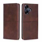 For Infinix Hot 30 4G Cow Texture Magnetic Leather Phone Case(Dark Brown) - 1