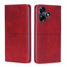 For Infinix Hot 30 4G Cow Texture Magnetic Leather Phone Case(Red) - 1