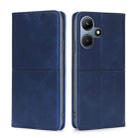 For Infinix Hot 30i 4G Cow Texture Magnetic Leather Phone Case(Blue) - 1